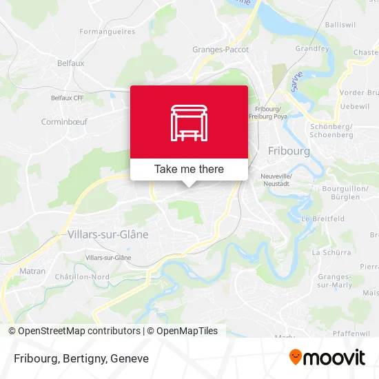 Fribourg, Bertigny map