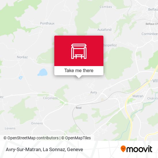 Avry-Sur-Matran, La Sonnaz map