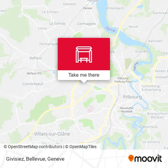 Givisiez, Bellevue map