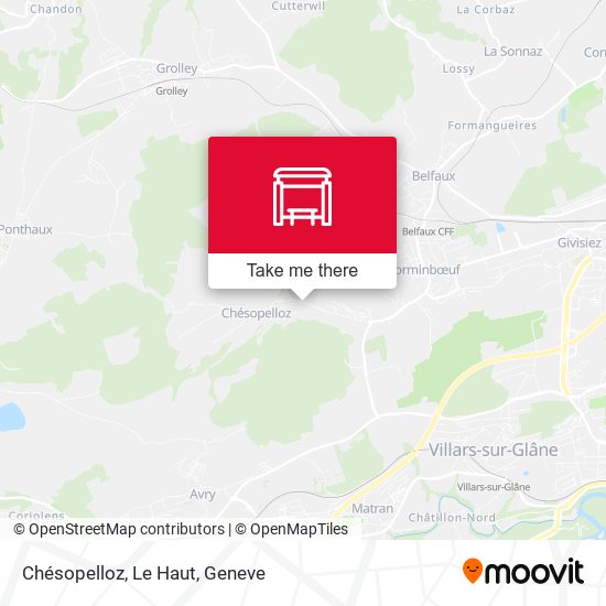 Chésopelloz, Le Haut map