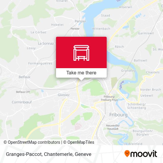 Granges-Paccot, Chantemerle map