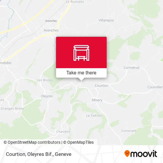 Courtion, Oleyres Bif. map
