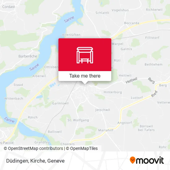 Düdingen, Kirche map