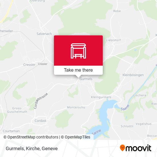 Gurmels, Kirche map