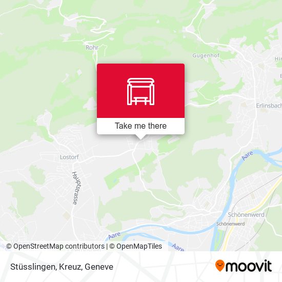 Stüsslingen, Kreuz map