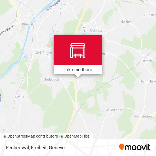 Recherswil, Freiheit map