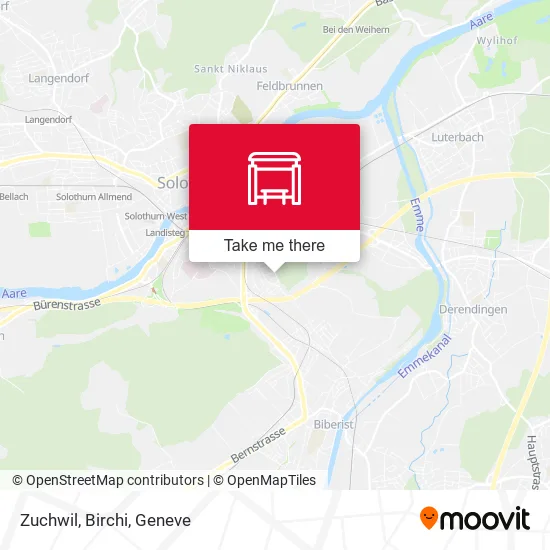 Zuchwil, Birchi map