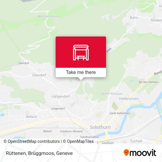 Rüttenen, Brüggmoos map