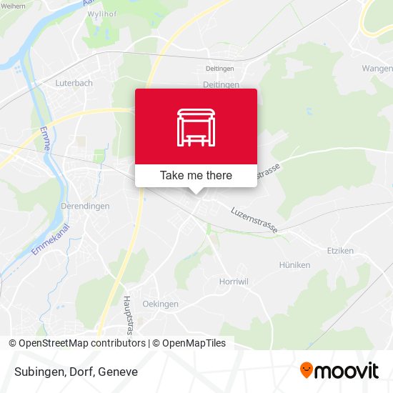 Subingen, Dorf map