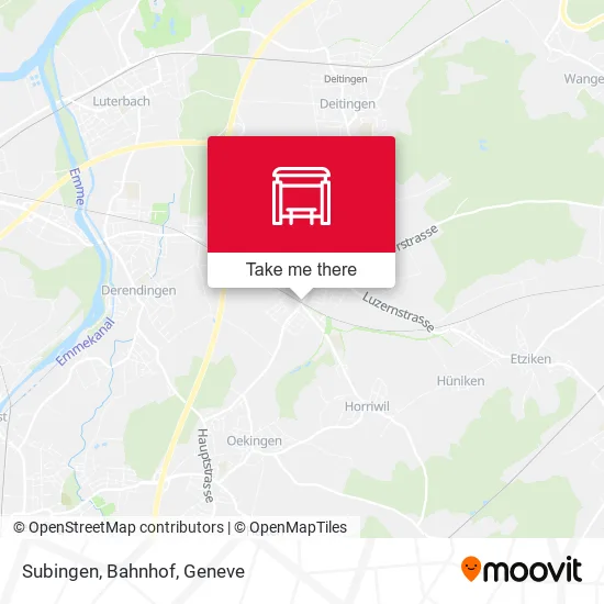Subingen, Bahnhof map