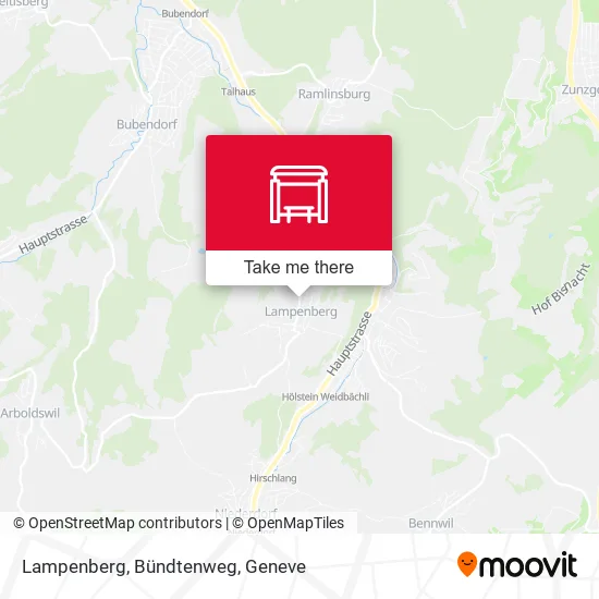 Lampenberg, Bündtenweg map