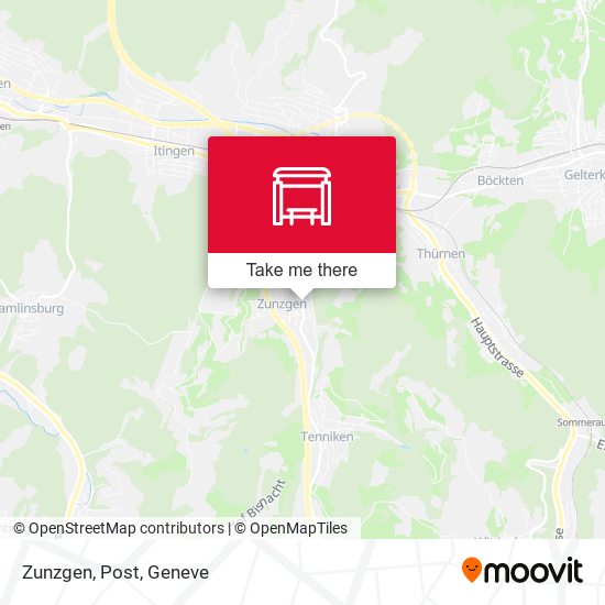 Zunzgen, Post map