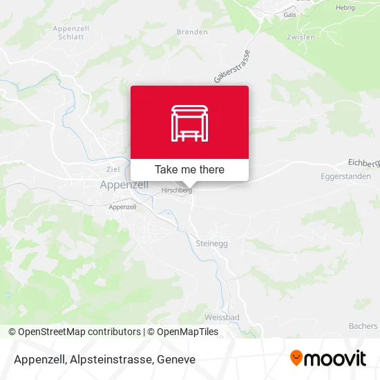 Appenzell, Alpsteinstrasse map