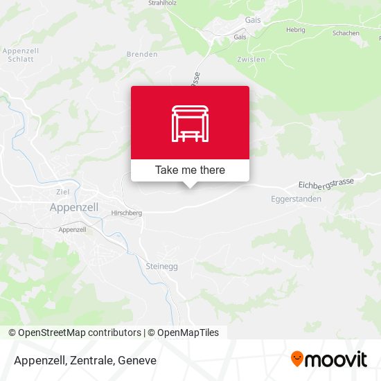 Appenzell, Zentrale map