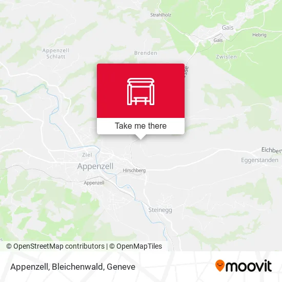 Appenzell, Bleichenwald map