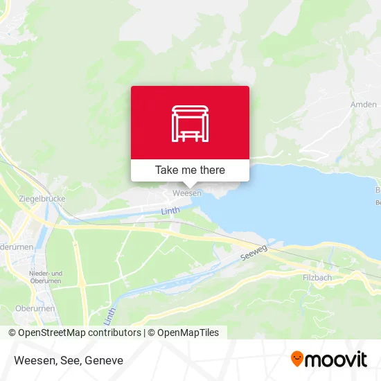 Weesen, See map