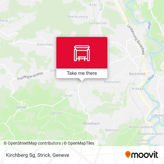 Kirchberg Sg, Strick map