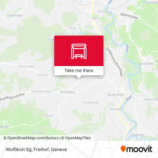 Wolfikon Sg, Freihof map