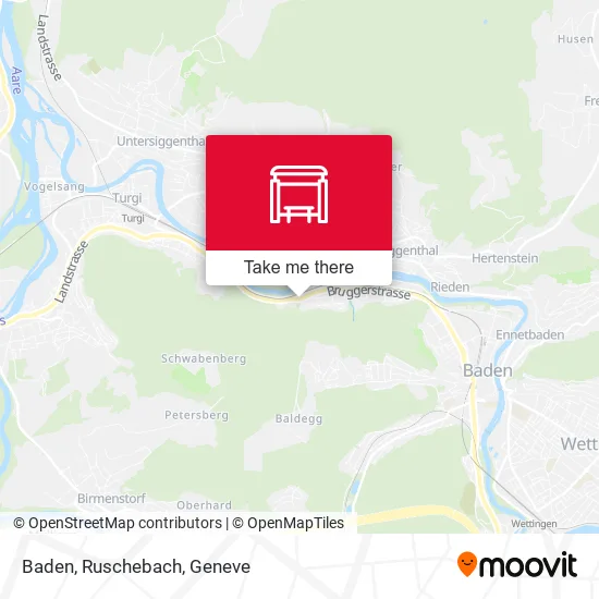 Baden, Ruschebach map
