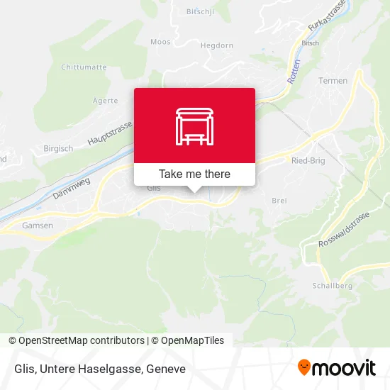 Glis, Untere Haselgasse map