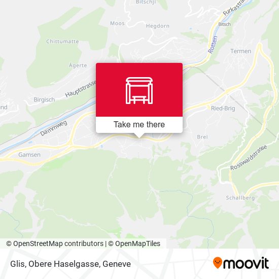 Glis, Obere Haselgasse map