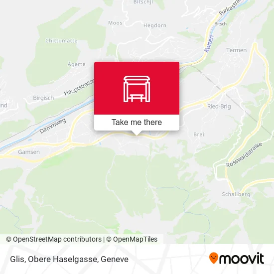 Glis, Obere Haselgasse map