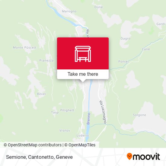 Semione, Cantonetto map