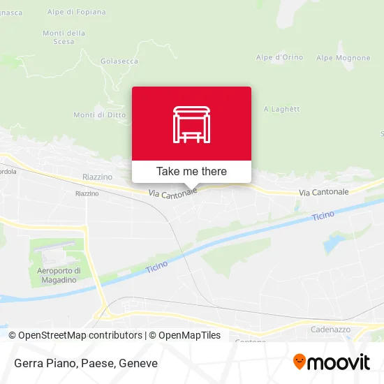 Gerra Piano, Paese map
