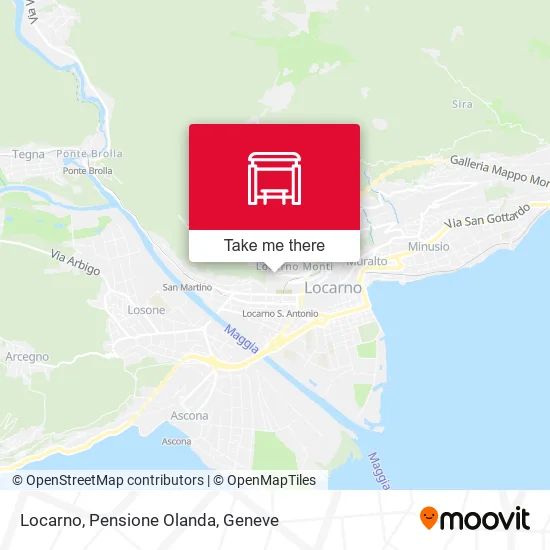 Locarno, Pensione Olanda map