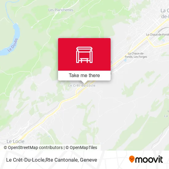 Le Crêt-Du-Locle,Rte Cantonale map