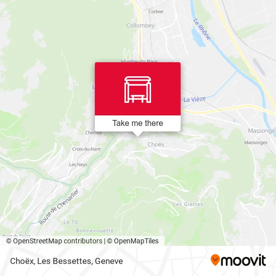 Choëx, Les Bessettes map