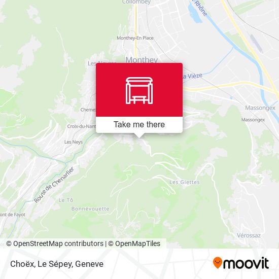 Choëx, Le Sépey map