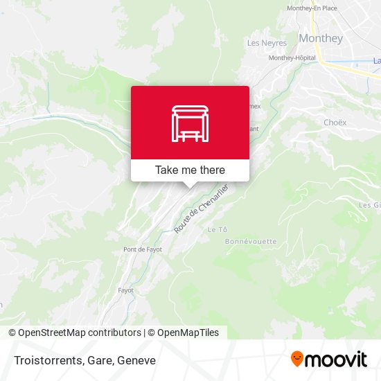 Troistorrents, Gare map