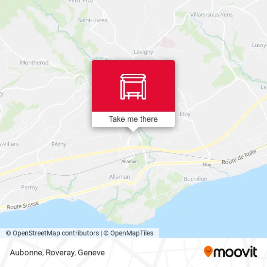 Aubonne, Roveray map