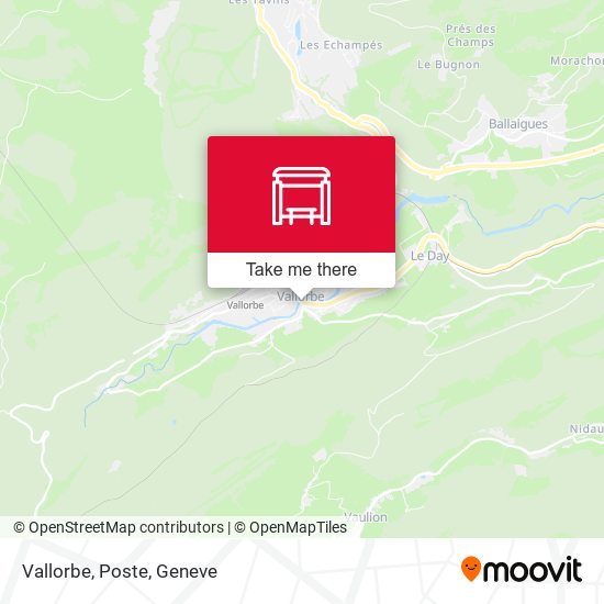Vallorbe, Poste map