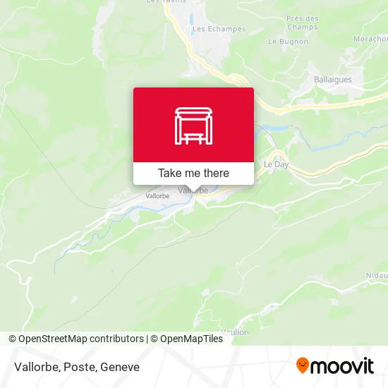 Vallorbe, Poste map