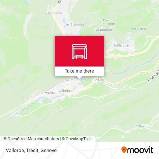 Vallorbe, Trésit map