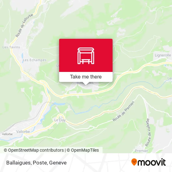 Ballaigues, Poste map