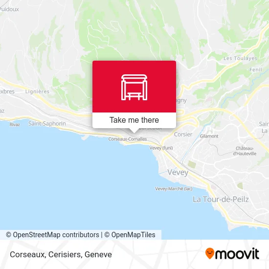 Corseaux, Cerisiers map