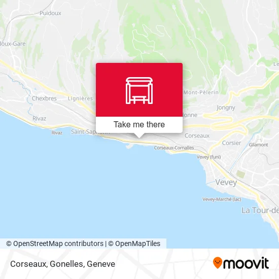 Corseaux, Gonelles map