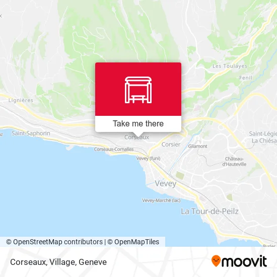 Corseaux, Village map