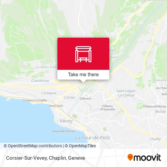 Corsier-Sur-Vevey, Chaplin map