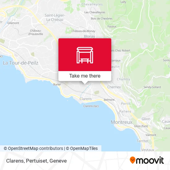 Clarens, Pertuiset map