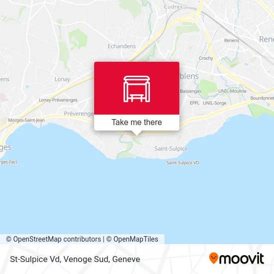 St-Sulpice Vd, Venoge Sud map