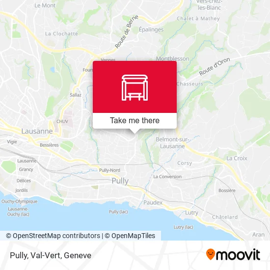 Pully, Val-Vert map