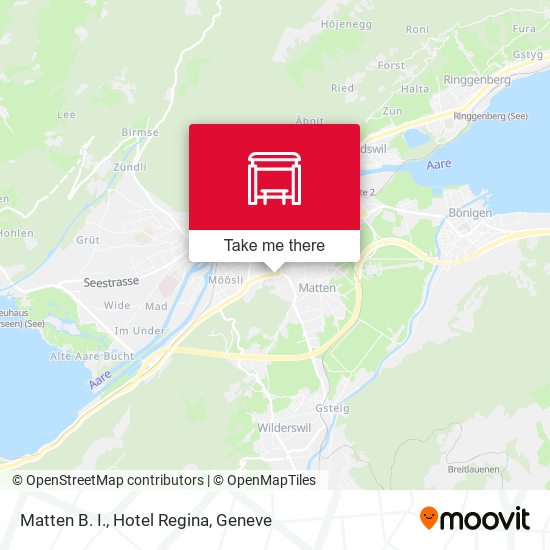 Matten B. I., Hotel Regina map
