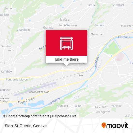 Sion, St-Guérin map