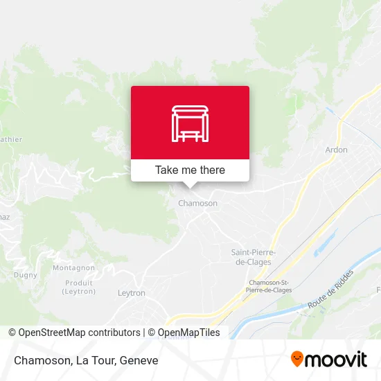 Chamoson, La Tour map