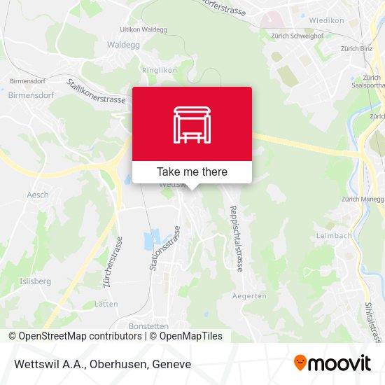 Wettswil A.A., Oberhusen map