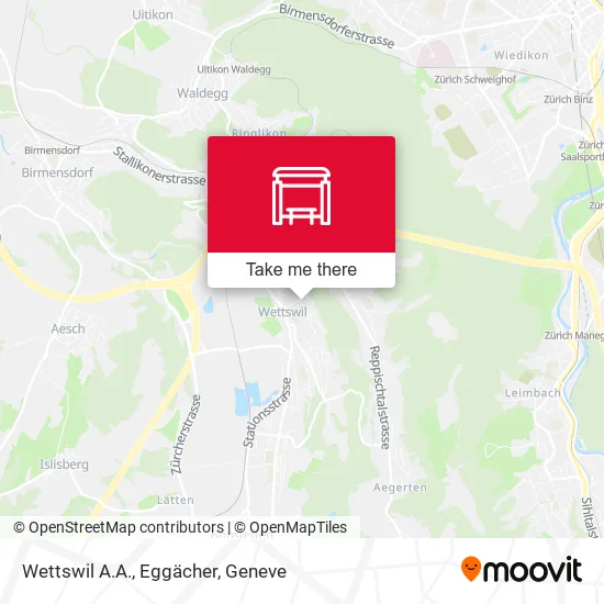 Wettswil A.A., Eggächer map